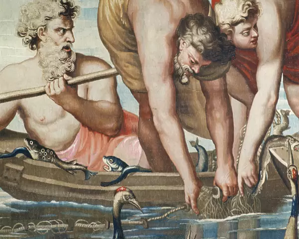 Tapestry depicting the Acts of the Apostles, The Miraculous catch of Fish (detail