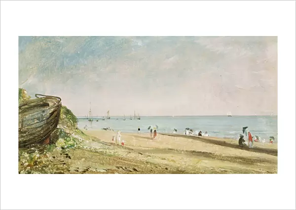Brighton Beach (oil on paper)