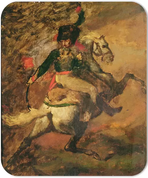 The Charging Chasseur (oil on canvas)