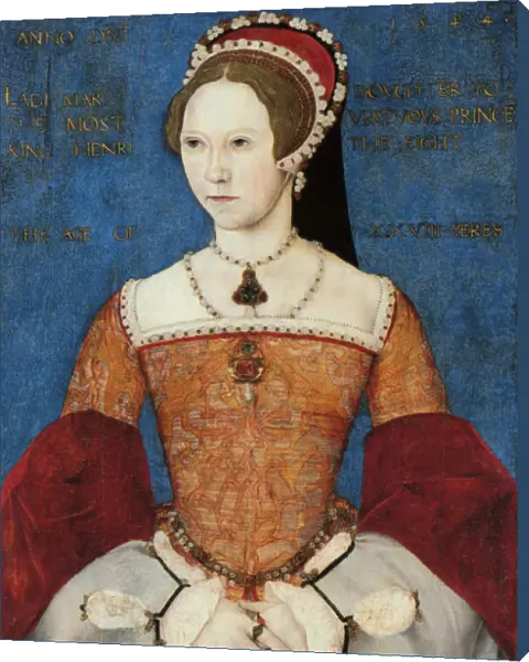 Portrait of Mary I or Mary Tudor (1516-58), daughter of Henry VIII, at the Age of 28