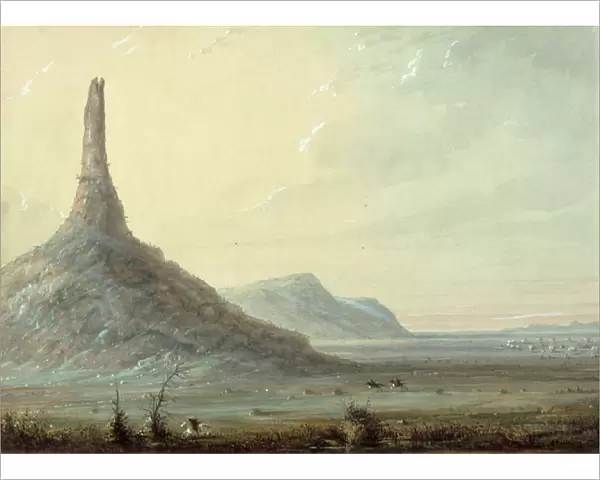 Chimney Rock, 1837 (w  /  c on paper)