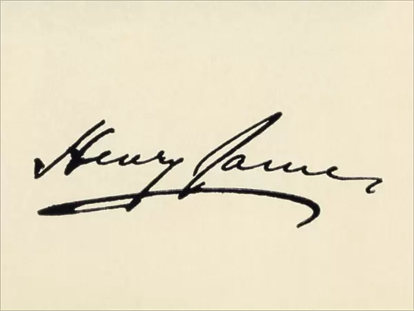 Signature of Henry James (colour litho)