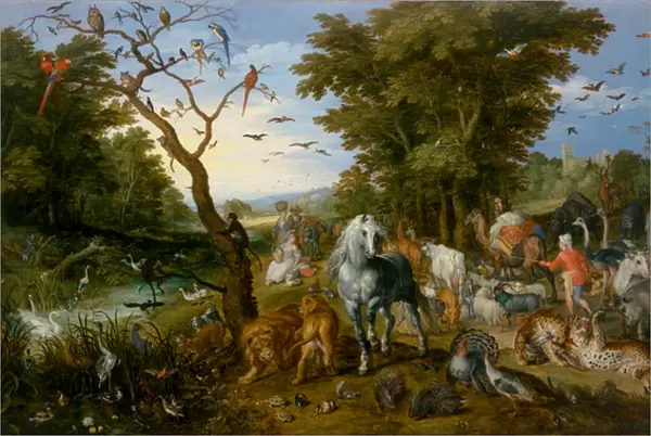The Entry of the Animals into Noahs Ark, 1613 (oil on panel)