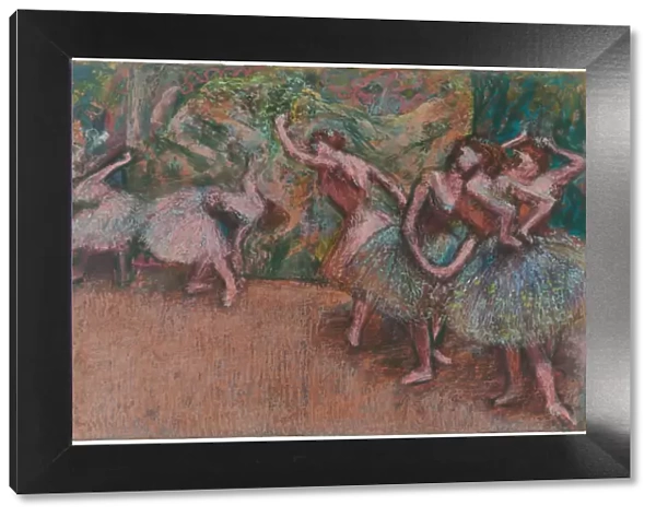 Ballet Scene, c. 1907 (pastel on greenish transparent tracing paper)