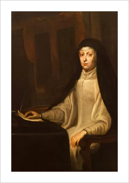 Mariana of Austria (oil on canvas) (detail)