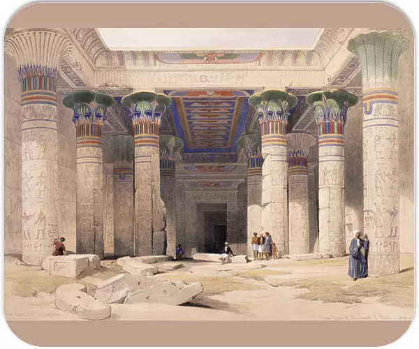 Grand Portico of the Temple of Philae - Nubia, 1842-1849 (tinted lithograph)