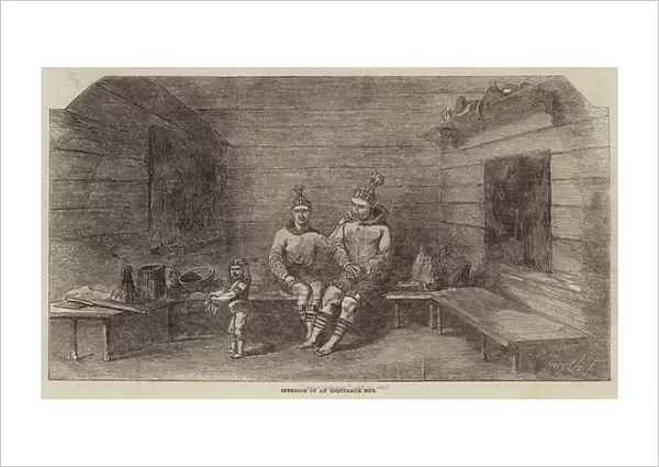 Interior of an Esquimaux Hut (engraving)