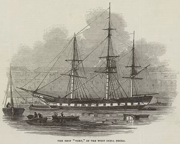 The Ship 'Tory, 'in the West India Docks (engraving)