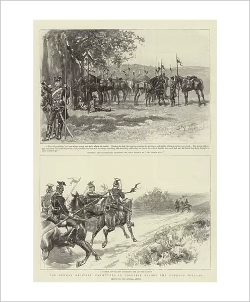 The German Military Manoeuvres in Lorraine before the Emperor William (engraving)