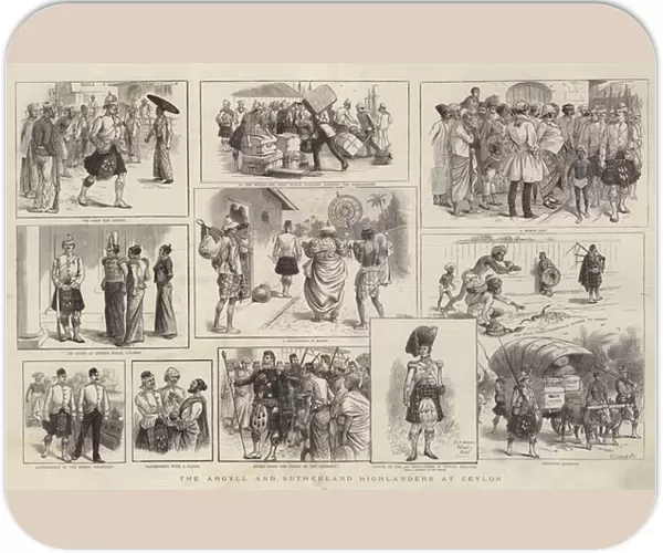 The Argyll and Sutherland Highlanders at Ceylon (engraving)