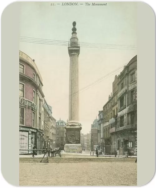 The Monument to the Great Fire, London (colour photo)