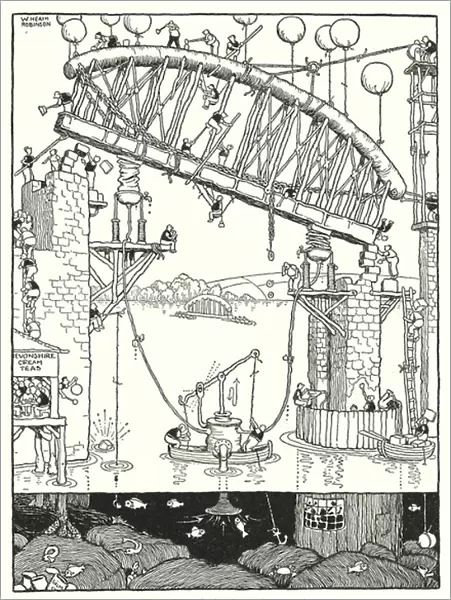Illustration for Railway Ribaldry by W Heath Robinson (litho)