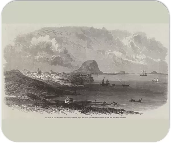 The War in New Zealand, Tauranga Harbour, with the Camp of the Head-Quarters of the 68th and 43rd Regiments (engraving)