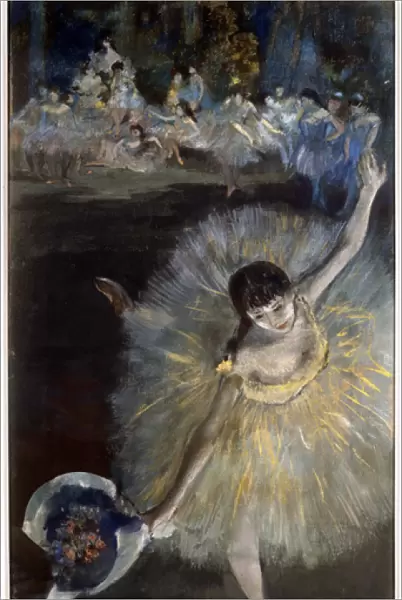 Fin d arabesque Painting a essence taken from the pastel by Edgar Degas (1834-1917