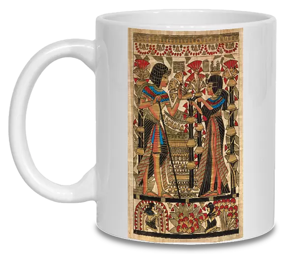Egyptian Art, Egyptian Papyrus: Pharaoh and his wife, Coll, Part
