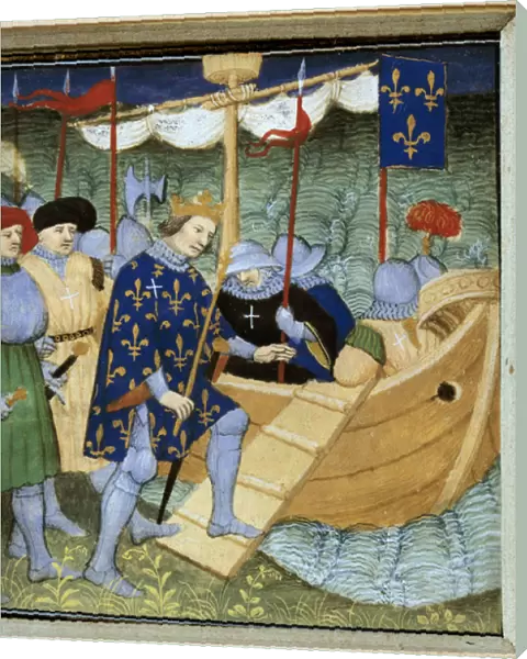 Embarkment from Saint Louis (Louis IX) (1214-1270) for the 7th Miniature Crusade of