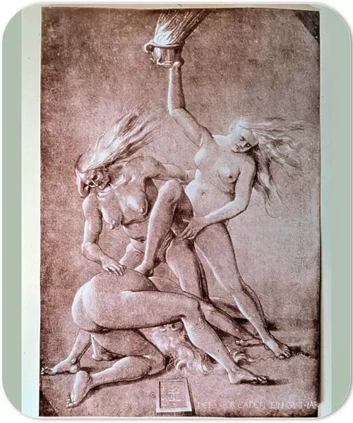 Three witches Drawing by Hans Baldung dit Grien (1484-1545), 15th century