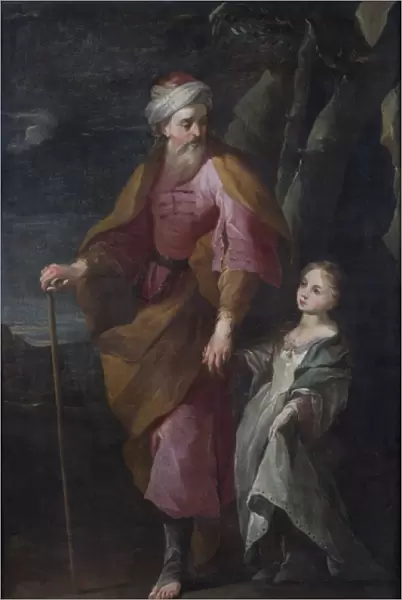 St Joachim and the Virgin Mary (oil on canvas)