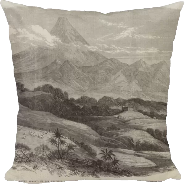 Mount Egmont, in the Province of New Plymouth (Taranaki), North Island, New Zealand (engraving)