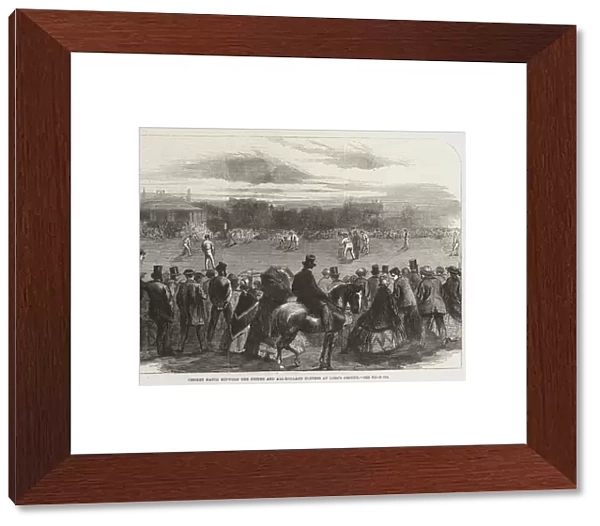 Cricket Match between the United and All-England Elevens at Lords Ground (engraving)