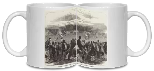 Cricket Match between the United and All-England Elevens at Lords Ground (engraving)