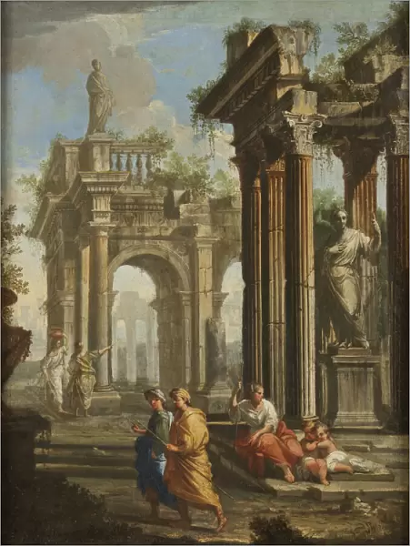 Pilgrims beside Classical Buildings, c. 1710 (oil on canvas)
