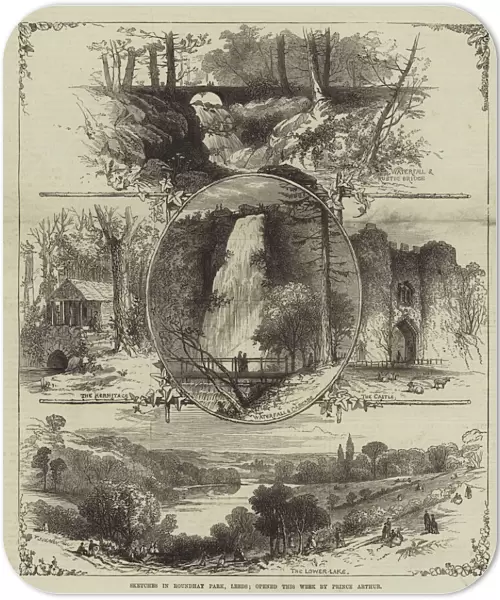 Sketches in Roundhay Park, Leeds, opened this Week by Prince Arthur (engraving)