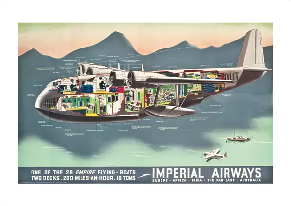 Advertising poster for the Flying Boats of Imperial Airways