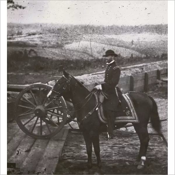 William Tecumseh Sherman, American general in the Union Army during the Civil War, at Atlanta, Georgia, 1864 (b  /  w photo)