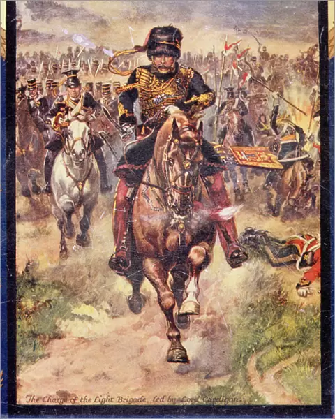 The Charge of the Light Brigade led by Lord Cardigan, illustration for