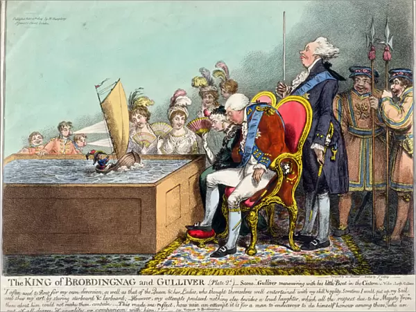 The King of Brobdingnag and Gulliver (Plate 2d) published by Hannah Humphrey in 1804