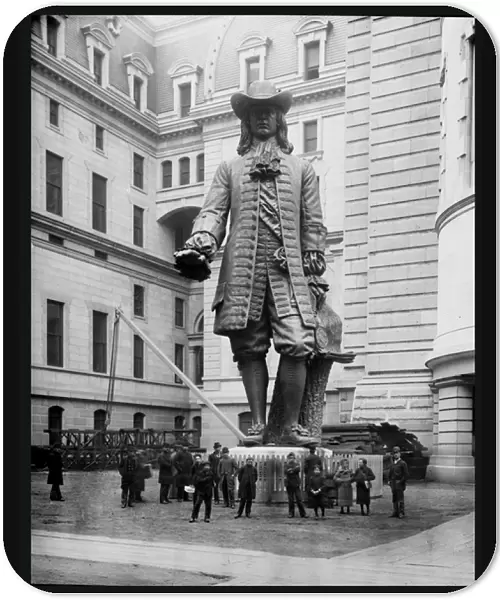 Statue of William Penn in the Courtyard of City Hall, Philadelphia (b  /  w photo)