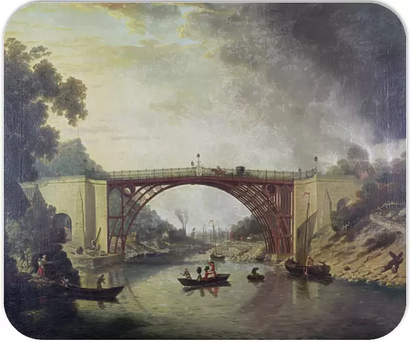 The Cast Iron Bridge near Coalbrookdale, c. 1780 (oil on canvas)