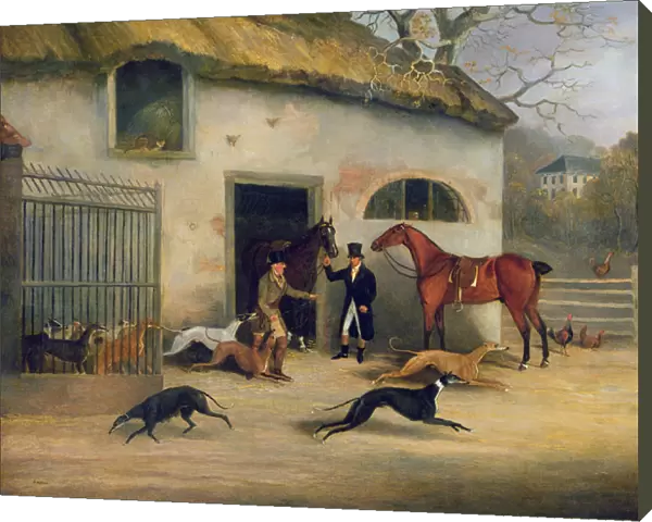 Coursing: setting off (oil on canvas) (see also 444842, 444843)