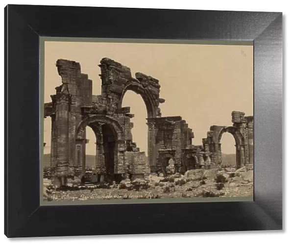 Entrance to The Great Colonnade, Palmyra, c. 1875 (albumen print)