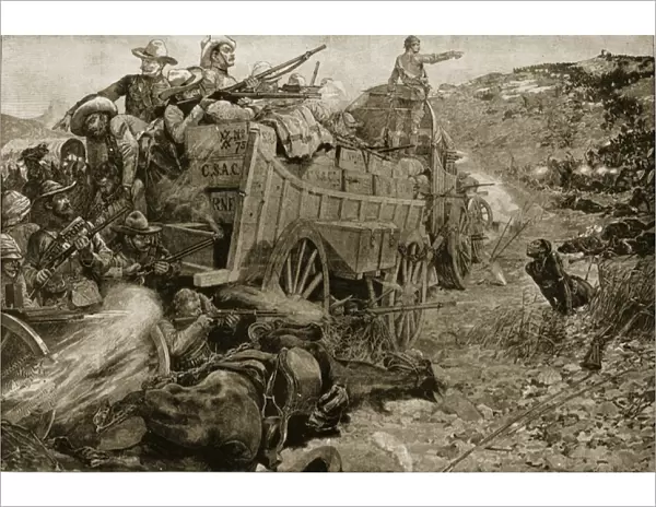 The Matabele War, 1893: Attack on the Laager of Wagons on the Imbembezi River