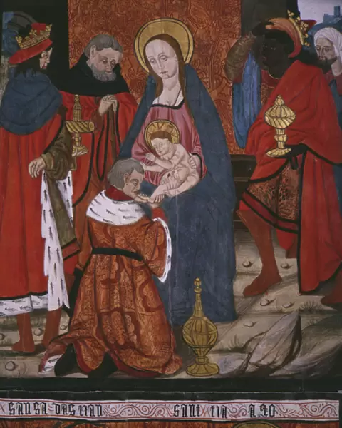 Adoration of the Magi, panel from the Church San Andres of Tortura
