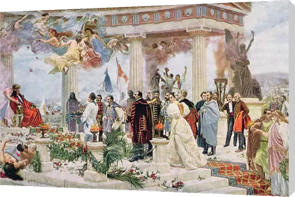 Ceremonial Curtain of the Croatian National Theatre, 1895 (colour litho)