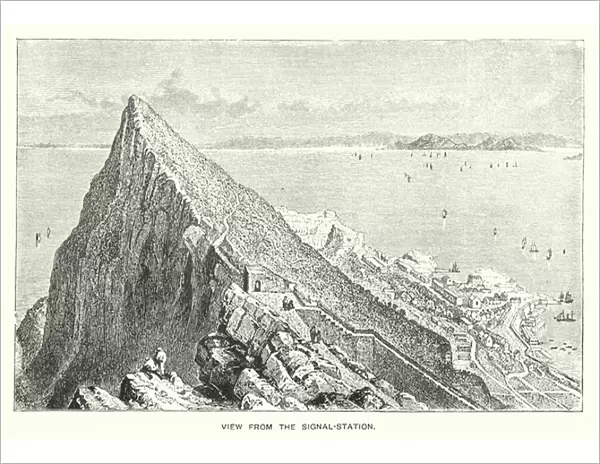 Gibraltar: View from the Signal-Station (engraving)