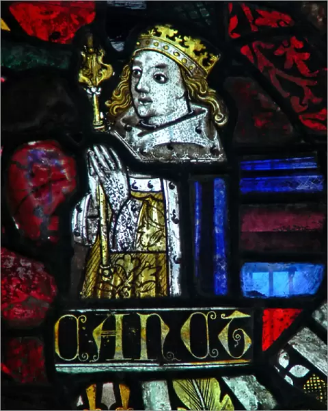 Window depicting King Canut (stained glass)