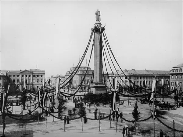 The Luisenplatz, Darmstadt, April 30, 1884 (b  /  w photo)