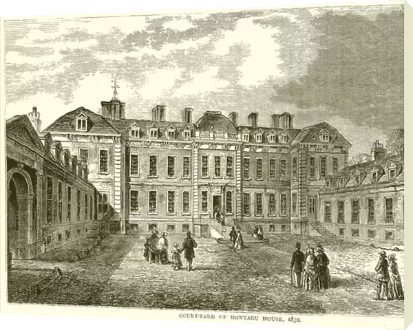Court-Yard of Montagu House, 1830 (engraving)
