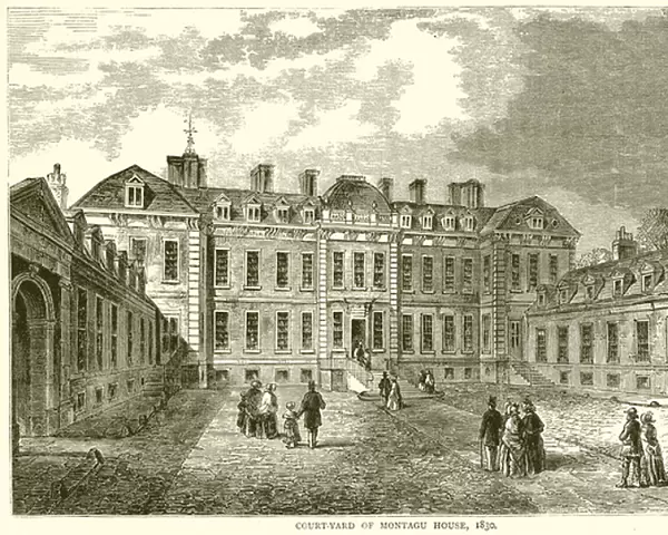 Court-Yard of Montagu House, 1830 (engraving)
