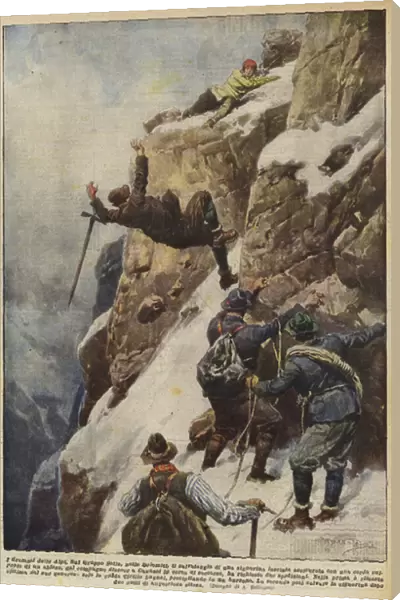 The plays of the Alps (colour litho)