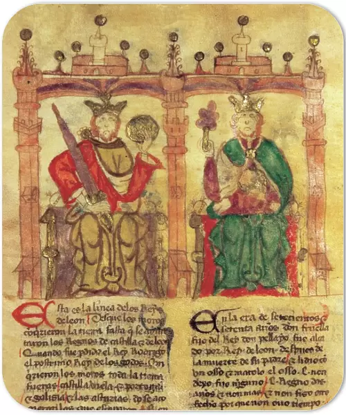 Pelagius (685-737), founder of the Asturias Kingdom and his grandson Fruela I (722-68