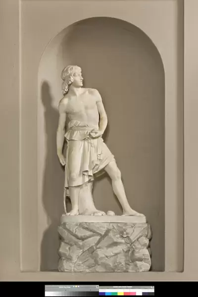 David with the sling, 1858 (marble)