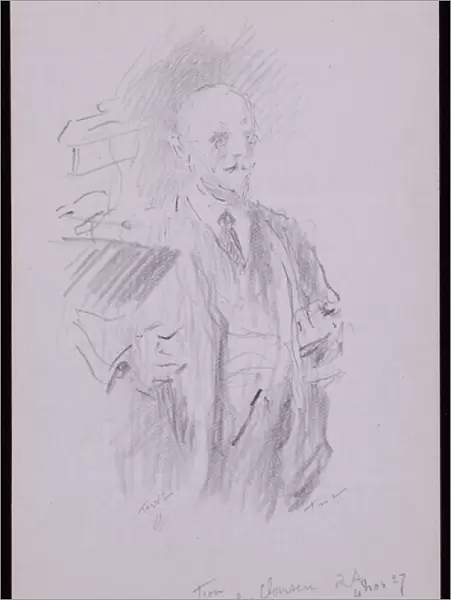 Portrait of Sir George Clausen, 1927 (pencil on paper)