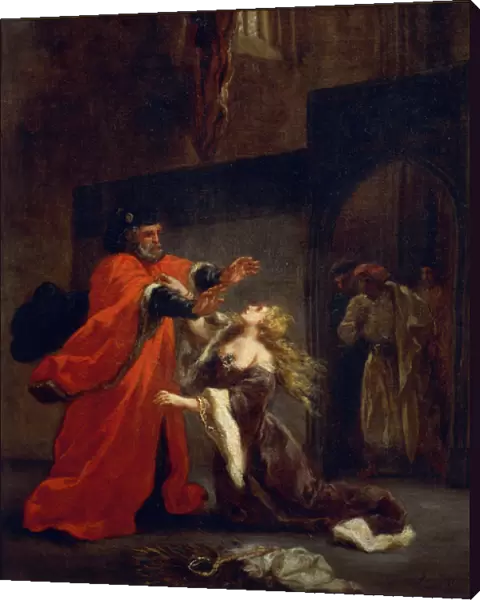 Othello, Act I, Scene 3: Desdemona at the feet of her father, 1852 (oil on canvas)