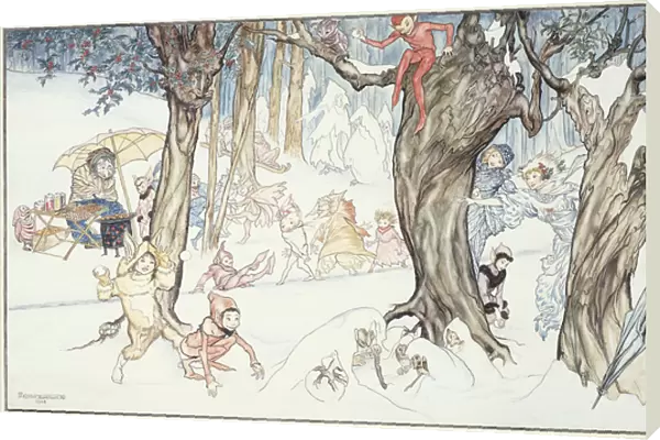 Winter Frolic, 1924 (watercolour and pen and black ink on paper)