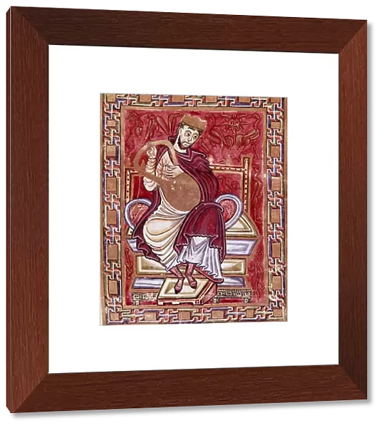 Representation of King David playing the lyre Miniature du codex d
